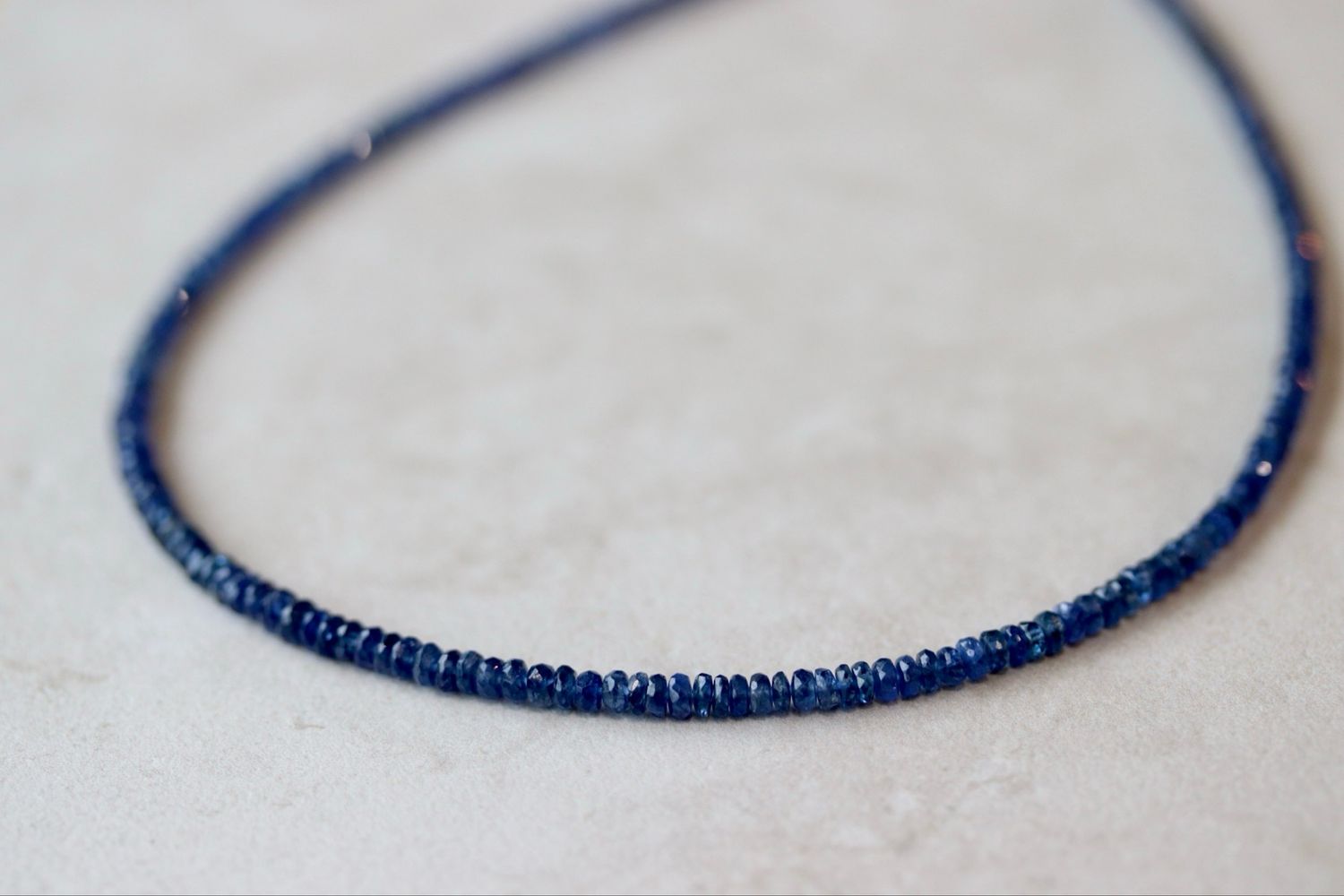 Sapphire Rondel Necklace in 9ct Yellow Gold