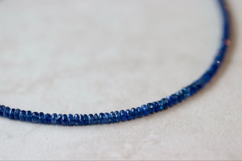 Sapphire Rondel Necklace in 9ct Yellow Gold