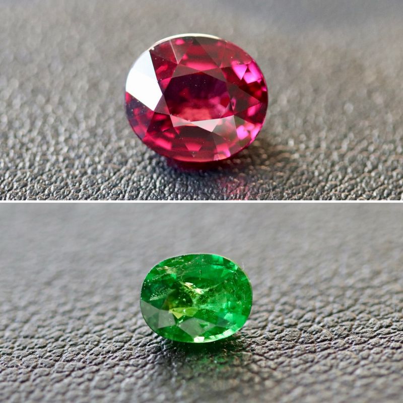 Garnet Gemstones - Rhodolite &amp; Tsavorite