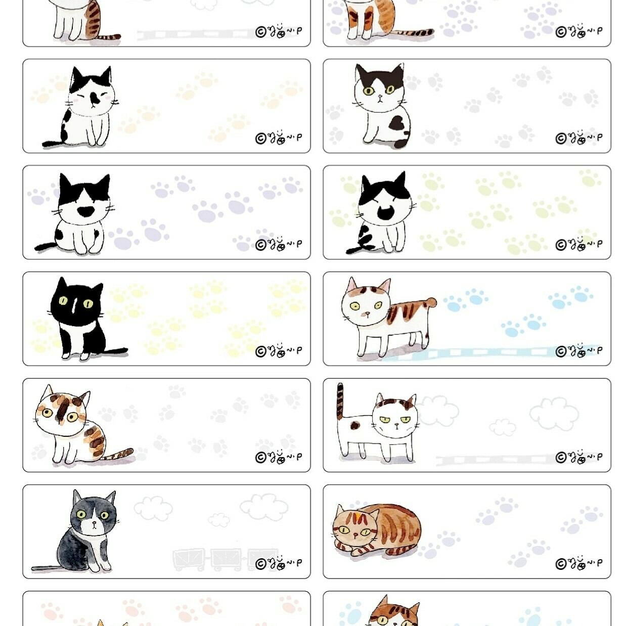 Cat 4.5cm by 1.5cm