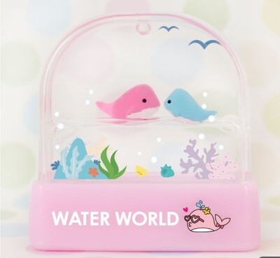 Water Pink Whale- Fabric stamp