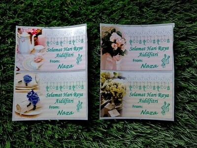 Flower Design Stickers (7.4cm x 4.6cm)