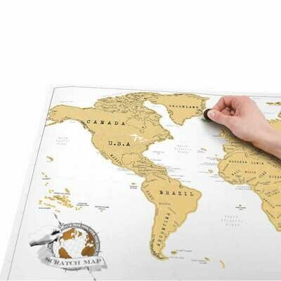 Carte du monde murale à gratter