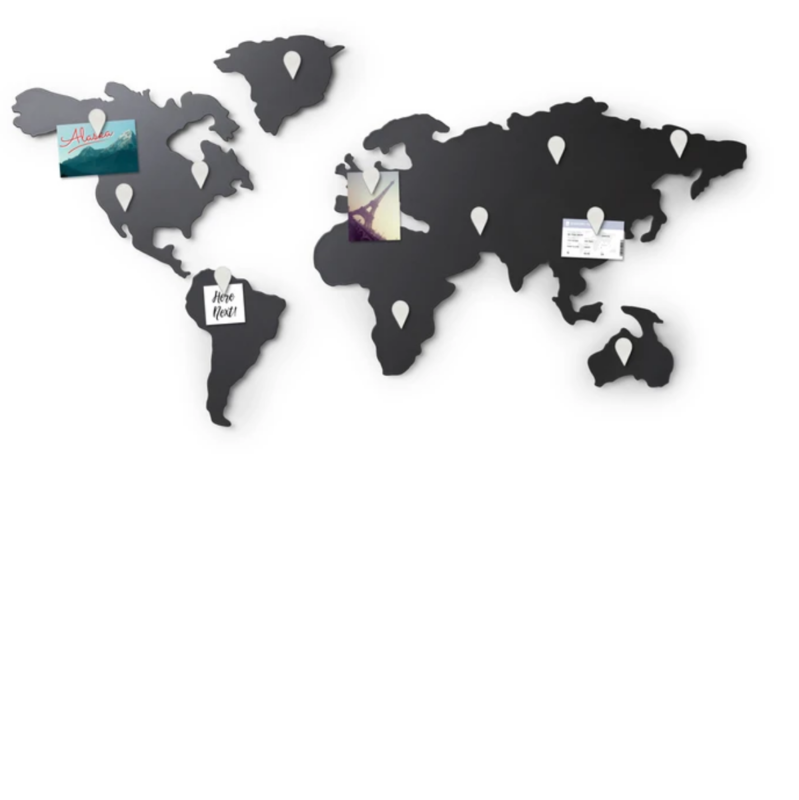Carte du monde murale en titane Carte du monde murale en titane