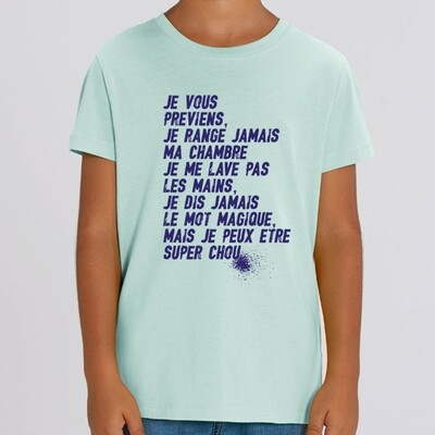 PROMO - T-Shirt enfant je vous préviens PROMO - T-Shirt enfant je vous préviens