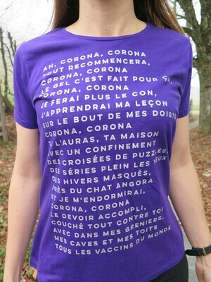 T-Shirt Particules Femme - Ah corona, corona, tout recommencera, corona, corona... 🎶