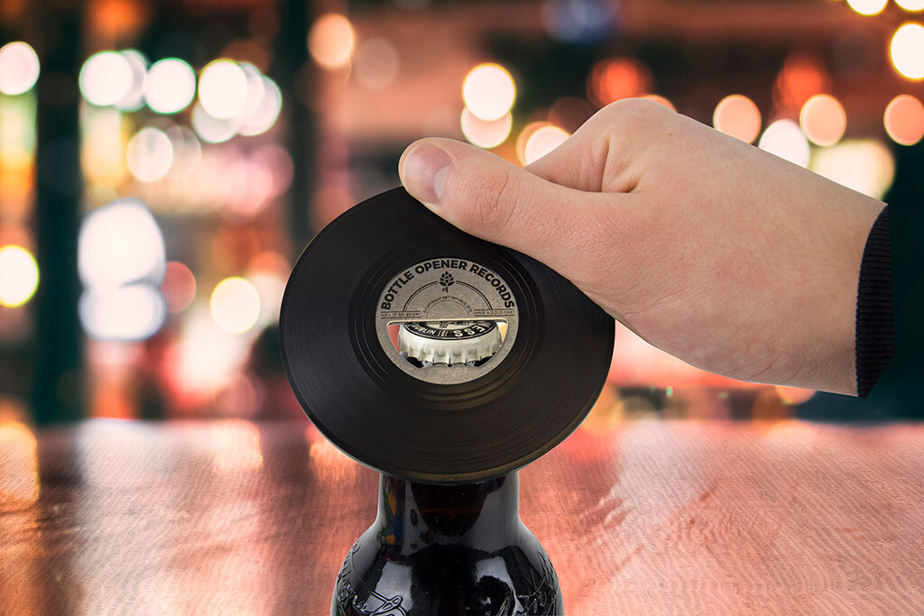 Décapsuleur en forme de vinyle Décapsuleur en forme de vinyle