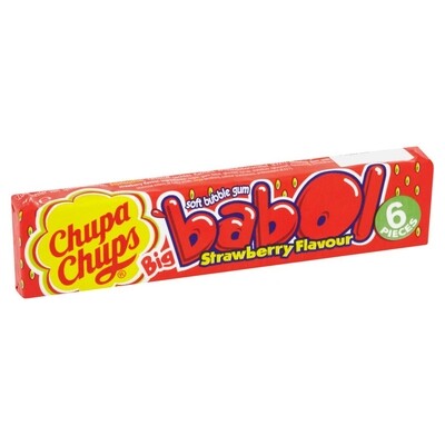 Chupa Chups Chewing Gum Big Babol Fraise 30 g