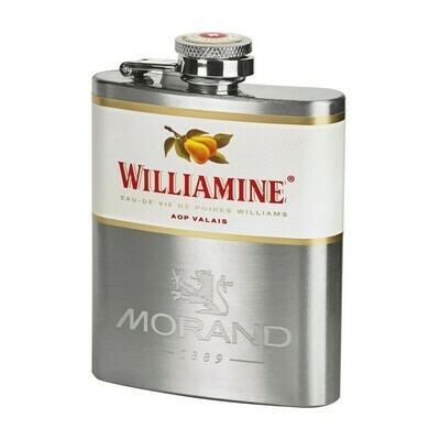 Flasque en métal Williamine AOP Morand 43% 10cl