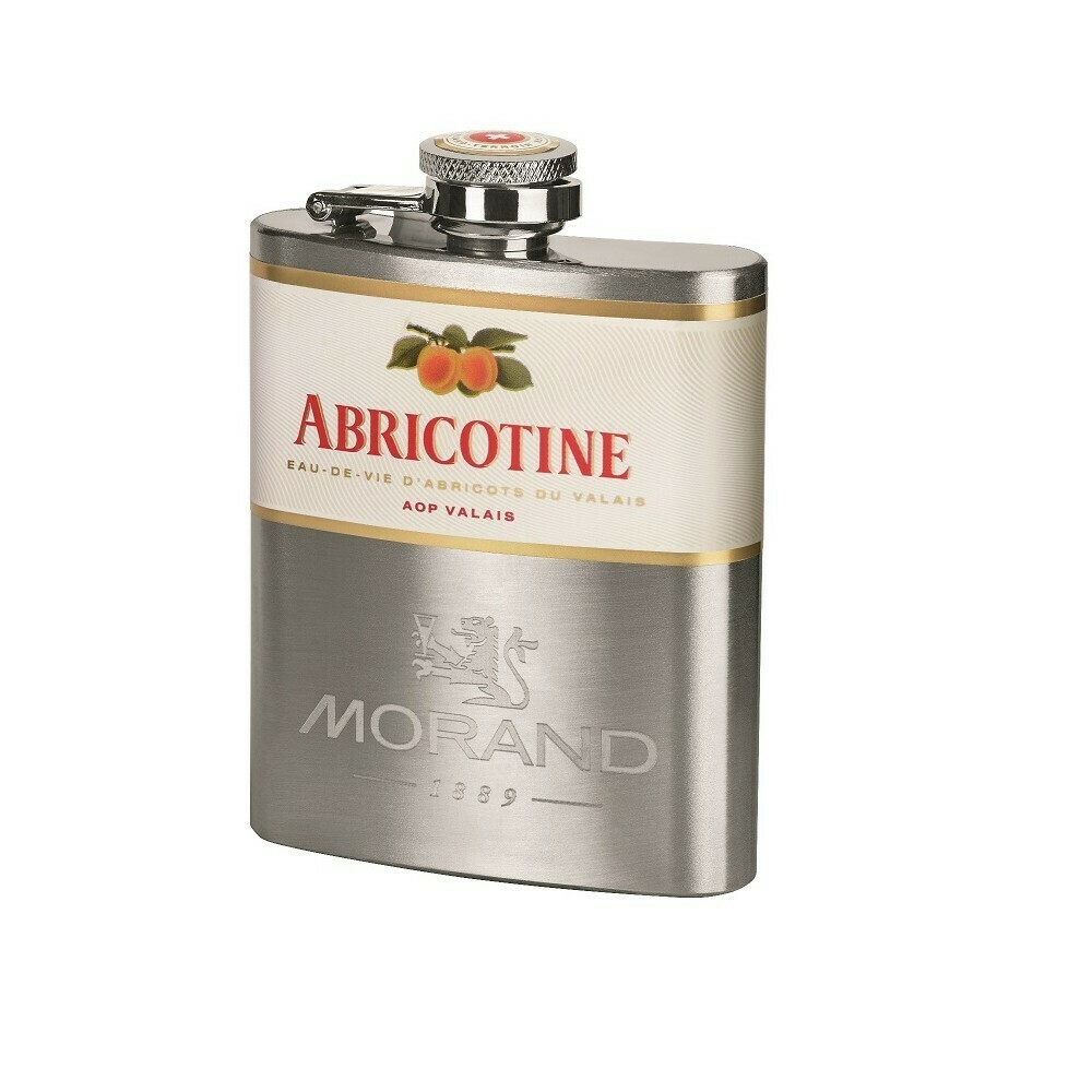 Flasque en métal Abricotine AOP Morand 43% 10cl