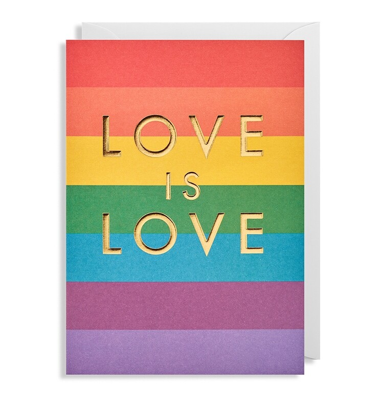 Carte double avec enveloppe - love is love 🌈