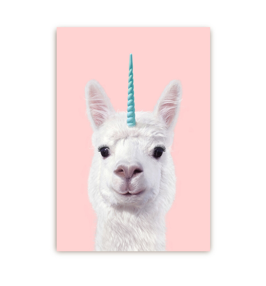Carte postale - Lama licorne