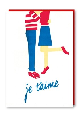 Carte double avec enveloppe - Je t'aime Carte double avec enveloppe - Je t'aime