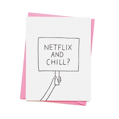 Carte double avec enveloppe - Netflix And Chill ♥️