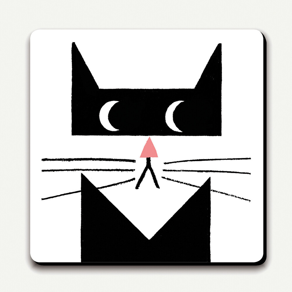 Sous-verre - Chat noir / blanc Sous-verre - Chat noir / blanc