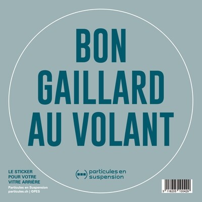 PROMO - Sticker voiture Particules - Bon gaillard au volant