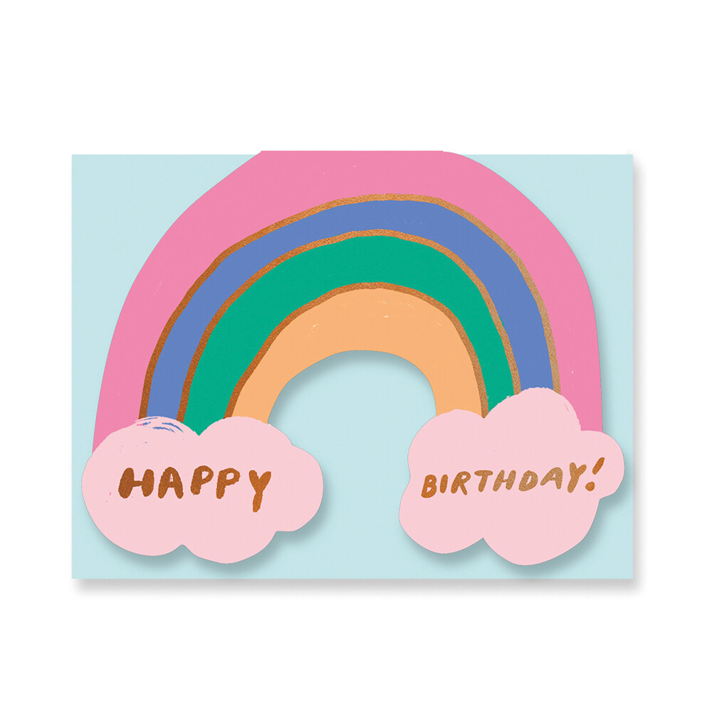 Carte Double Avec Enveloppe Anniversaire Arc En Ciel Carolyn Suzuki