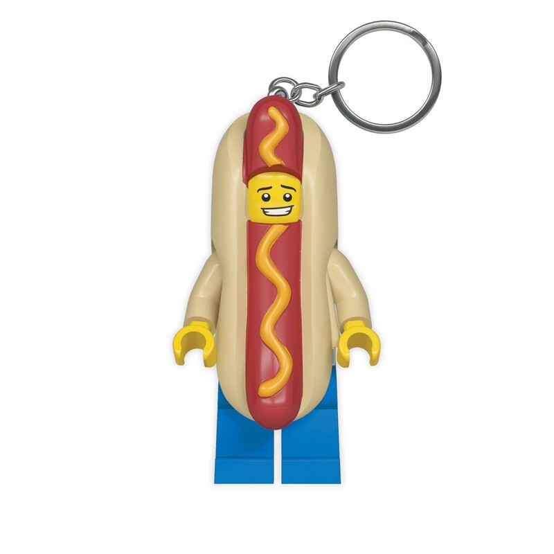 LEGO® Porte-clé & lampe de poche Minifigurine Hot Dog 8cm