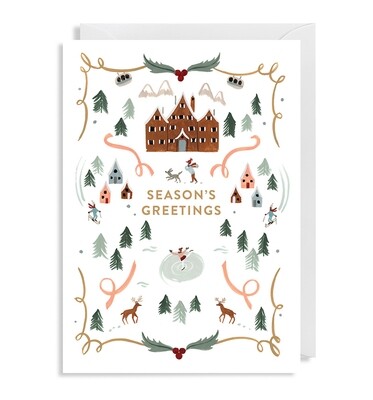 Carte double avec enveloppe Season's greetings