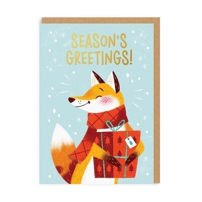 Carte de voeux Seasons Greetings Fox