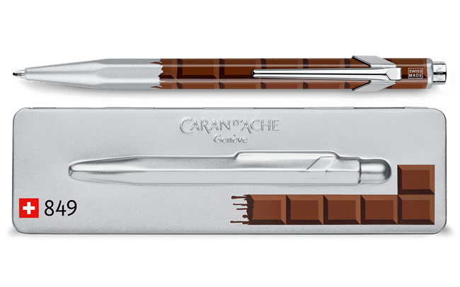 Caran d'Ache - Stylo Bille 849 CHOCOLAT avec Étui