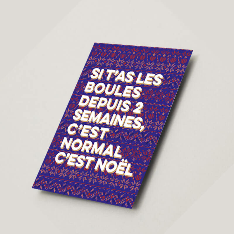 Carte de Noël Particules - Les boules