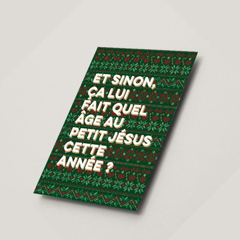 Carte de Noël Particules - Petit Jesus