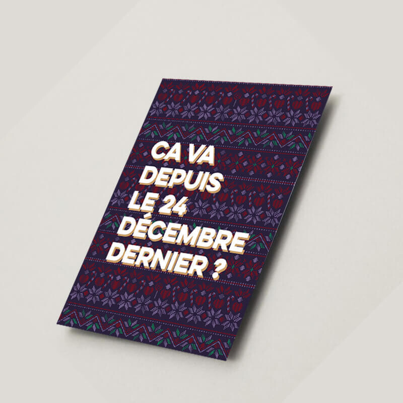 Carte de Noël Particules -  Depuis le 24 décembre dernier ?
