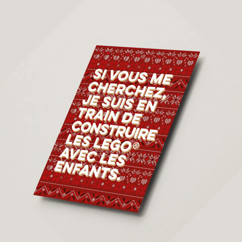 Carte de Noël Particules - LEGO à Noël