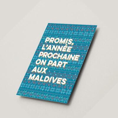 Carte de Noël Particules - Noël aux Maldives
