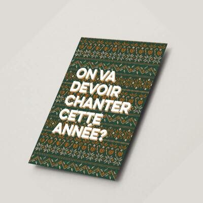 Carte de Noël Particules -  Chanter ?