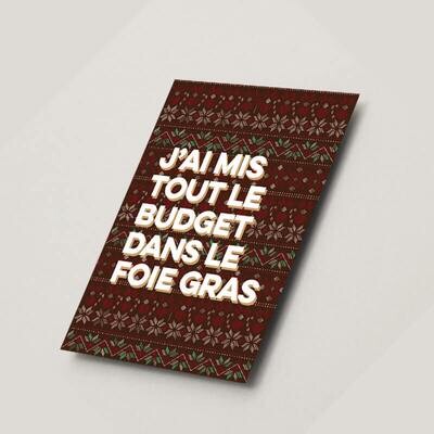 Carte de Noël Particules - Foie Gras
