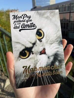 Carte postale Particules - Mon chat dit que je vais bien