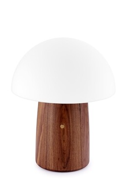 Gingko - Alice - Grande lampe champignon - Noyer bois naturel