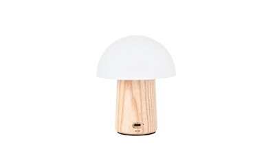 Gingko - Alice - Petite lampe champignon - Frêne blanc