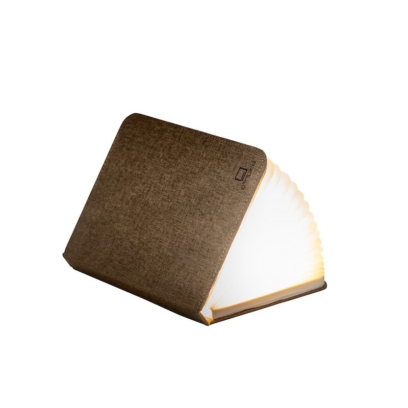 Gingko - Mini Livre lumineux- Lin brun