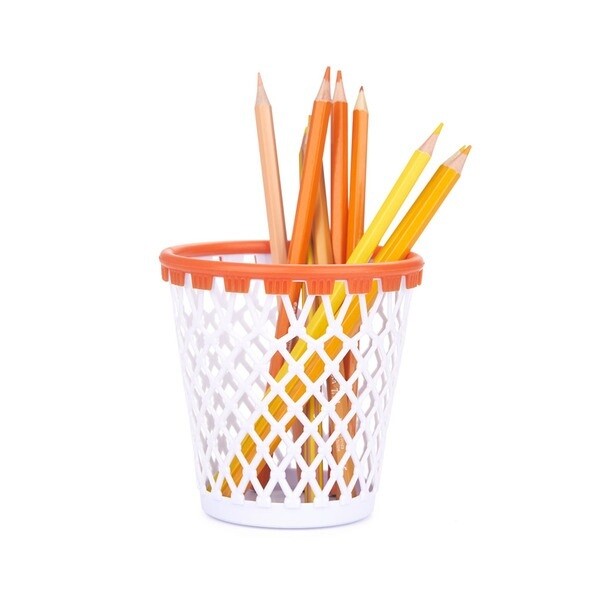 Pot à crayons Basket blanc