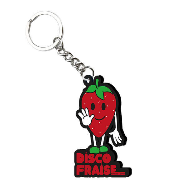 Porte-clé Disco fraise