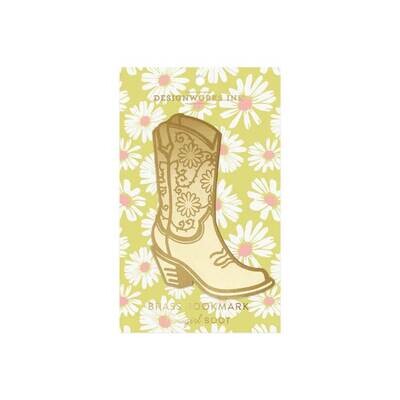 Marque-page en laiton - Cowgirl boot
