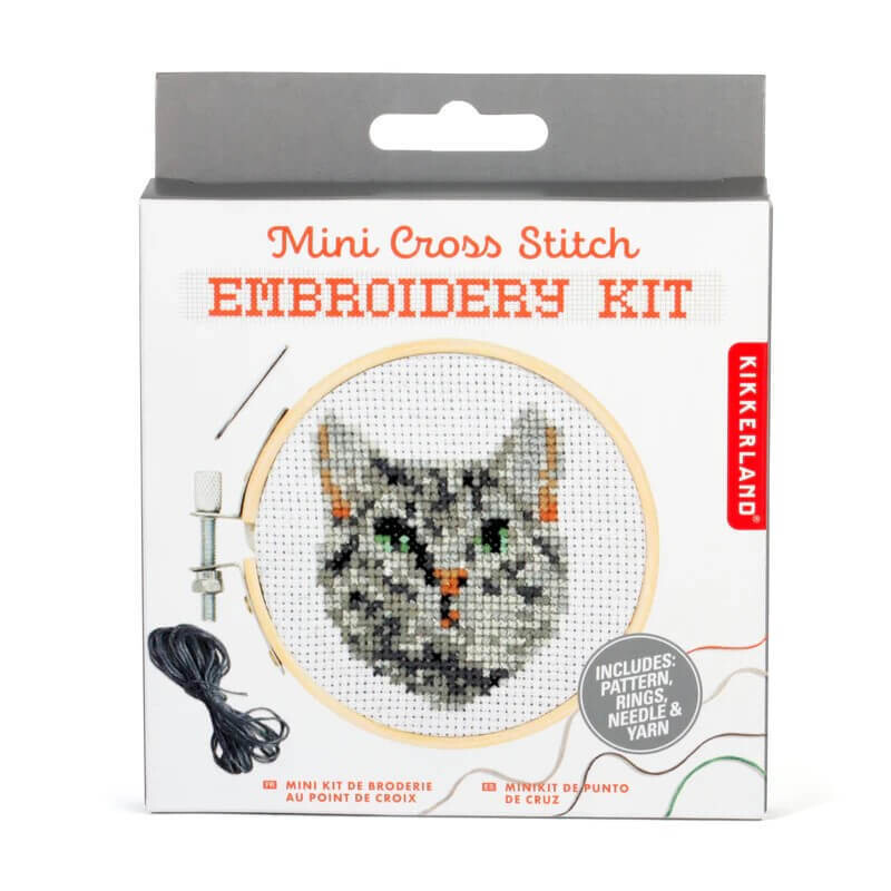 Mini kit de point de croix Chat