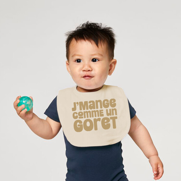 Bavoir bébé J'mange comme un goret