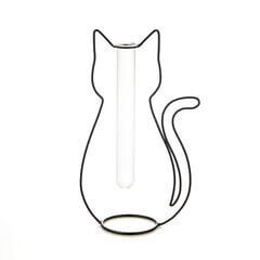 Vase silhouette chat noir