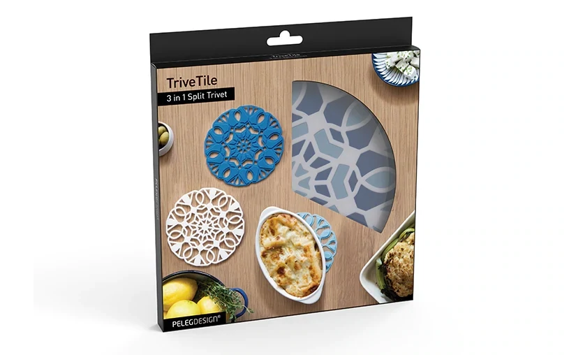 3 sous-plats bleu
