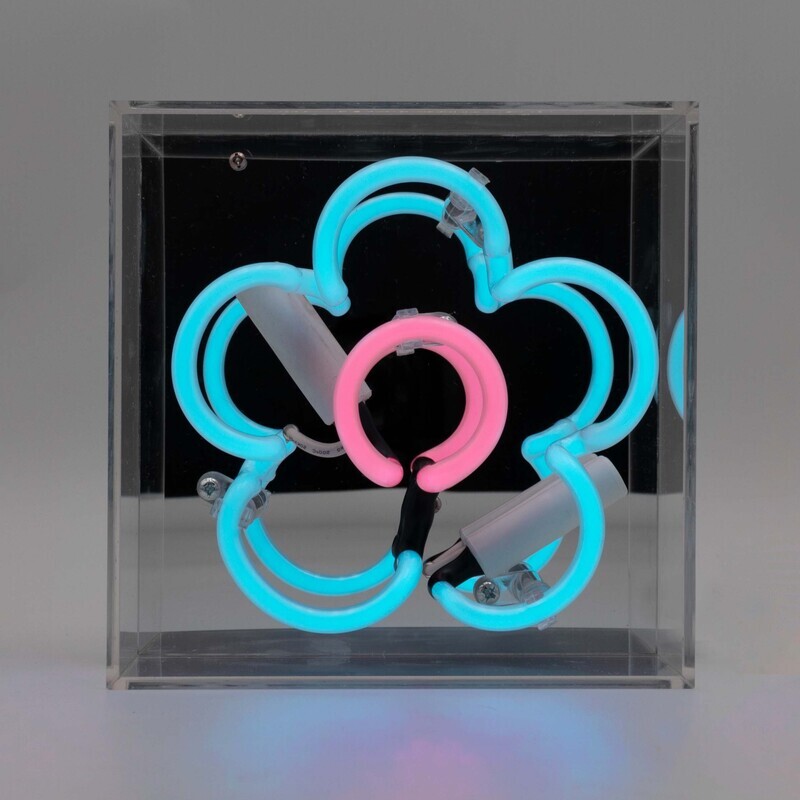 Mini Néon en verre : Daisy bleu