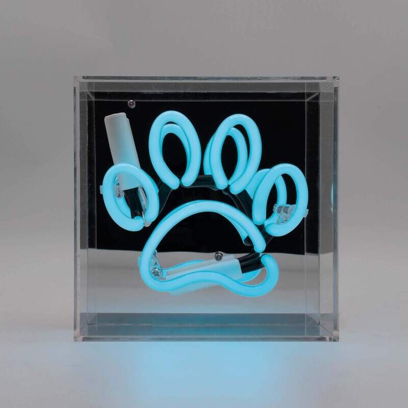 Mini Néon en verre : Patte bleu