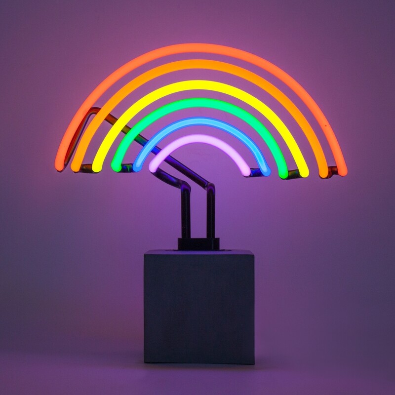 Néon en verre : Arc-en-ciel