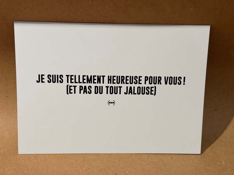 Carte postale Particules - JE SUIS TELLEMENT HEUREUSE POUR VOUS !