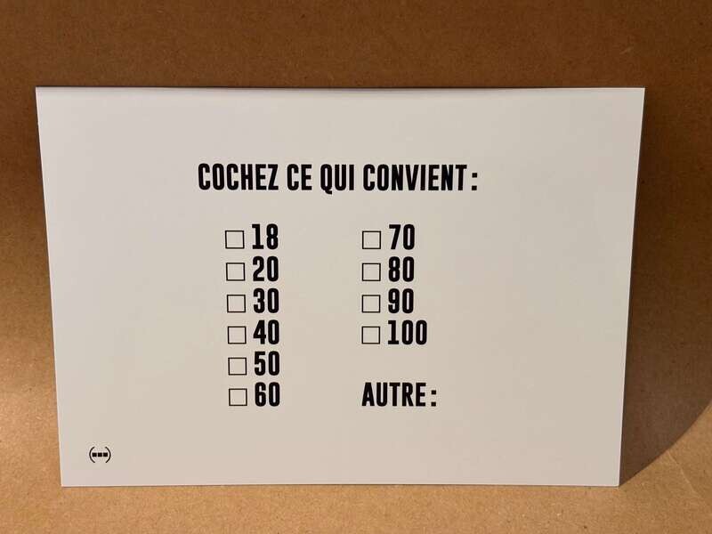 Carte postale Particules - COCHEZ CE QUI CONVIENT
