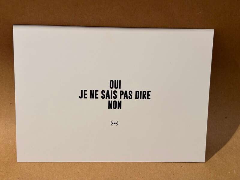 Carte postale Particules - Oui je ne sais pas dire non