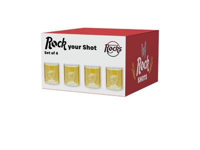 4 verres à shot Rock